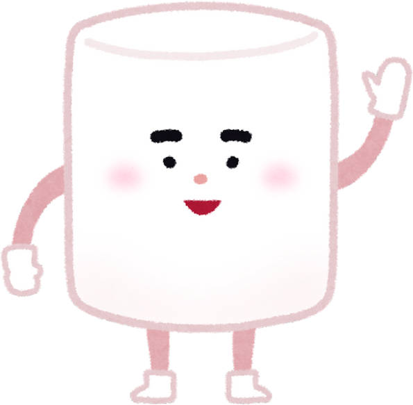 Illustration of a Cute Marshmallow Character Waving